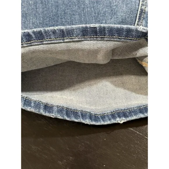 Mica Denim Wide Leg Womens Sz 27 High Rise Hidden Button Fly Medium Wash Jeans - Picture 8 of 15